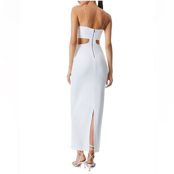 New Alice + Olivia Havana White Cut Out Maxi Dress 4 - Picture 2 of 10
